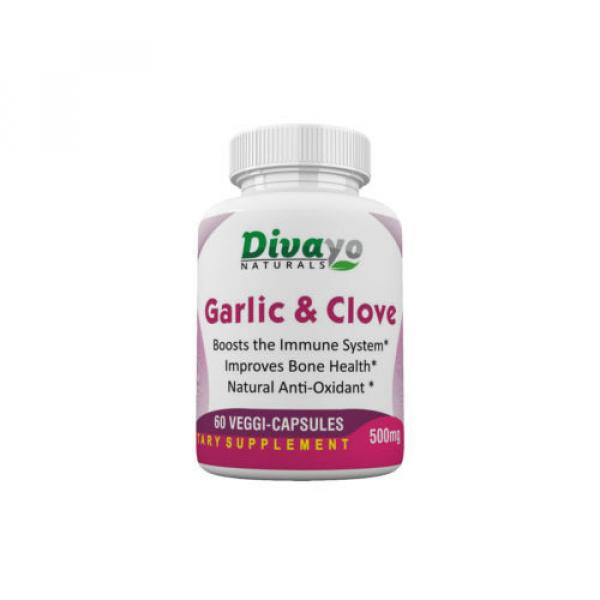 Garlic &amp; Clove Capsules 500 mg by Divayo Naturals #1 image
