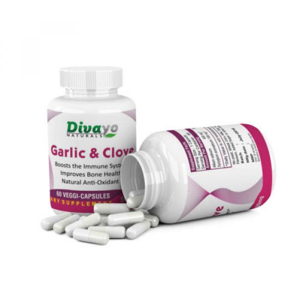 Garlic &amp; Clove Capsules 500 mg by Divayo Naturals #2 image