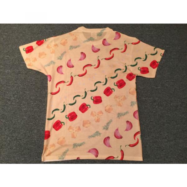 Sabra Hummus Rare Promo T-Shirt Sz M All-Over Print Red Green Pepper Garlic #2 image