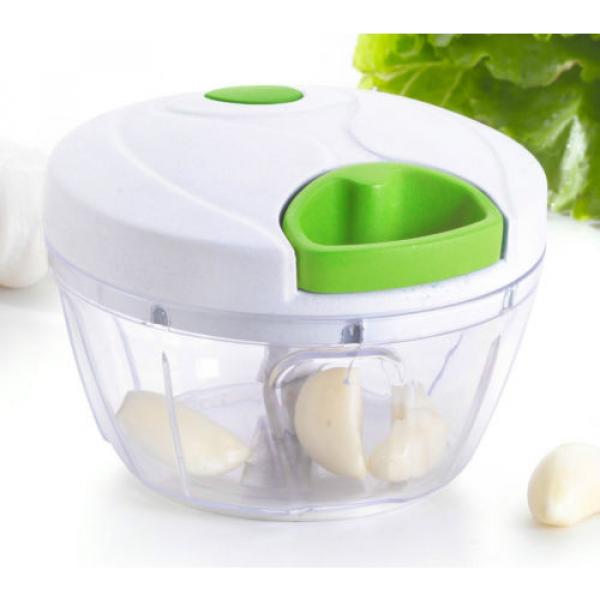 Mini Pull Vegetable Chopper Food Processor Fruit Garlic &amp; Herb Slicer Blender #1 image