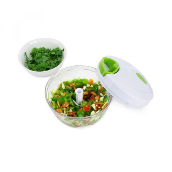 Mini Pull Vegetable Chopper Food Processor Fruit Garlic &amp; Herb Slicer Blender #2 image
