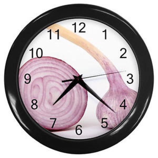 New Wall Clock Culinary Garlic and Onion Kitchen Wall Clock Deco Rare! #1 image
