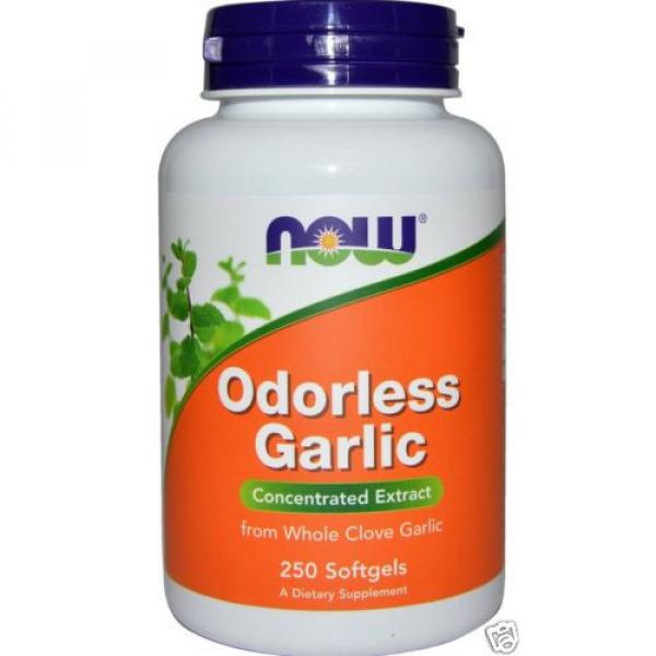 NEW NOW FOODS ODORLESS GARLIC CONCENTRATED EXTRACT SUPPLEMENT 250 Softgels #1 image