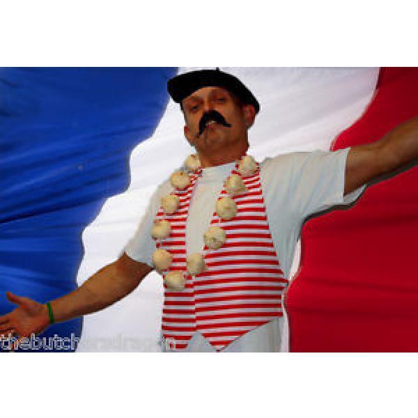 French France Tash Beret Waistcoat &amp; Garlic Fancy Dress Disguise Mustache #1 image