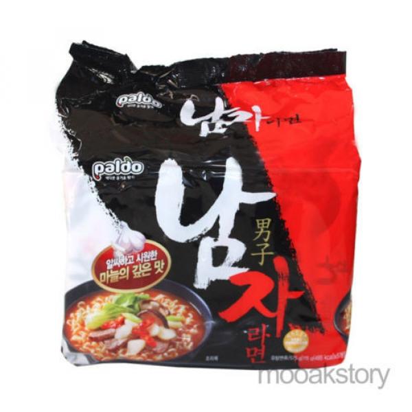 [PalDo] Namja Ramen Beef Soup Flavor Garlic Hot Korean Food Noodles 115 g × 5 ea #2 image