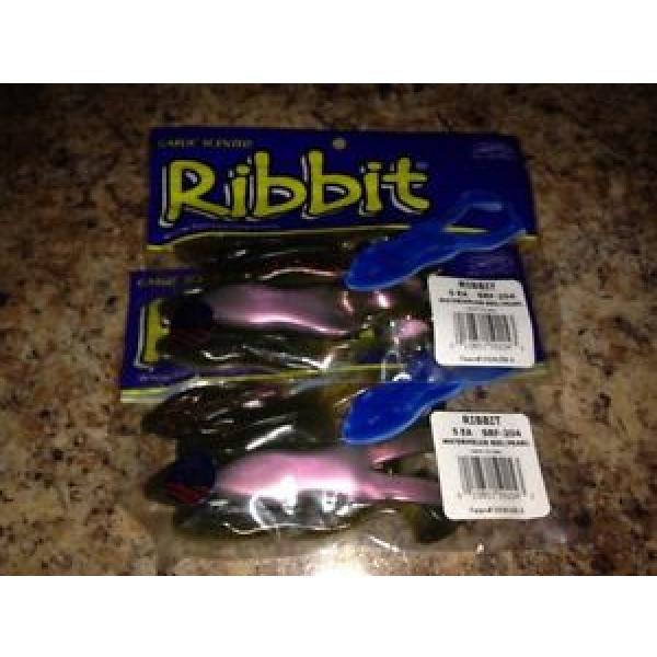 2 packs Ribbit Watermelon Red Pearl Garlic Scented Frog lures rubber 10 total #1 image