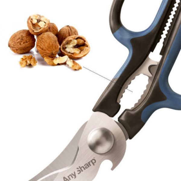AnySharp 5 in 1 Scissors Bottle Opener Wire Stripper Nutcracker Garlic Crush #2 image
