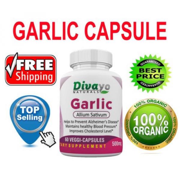 Top Selling Divayo Garlic 500 mg Healthy Heart 60 Veggie Capsules #1 image