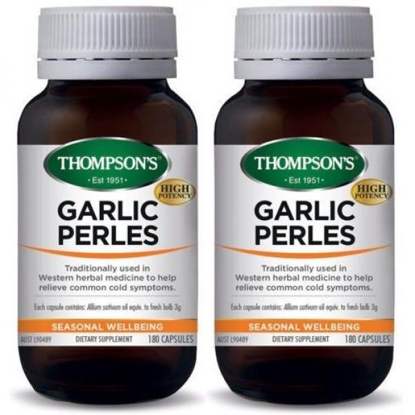 THOMPSON&#039;S - GARLIC PERLES - BOTH SIZES - RELIEVE COLD SYMPTOMS + FREE SAMPLE #3 image