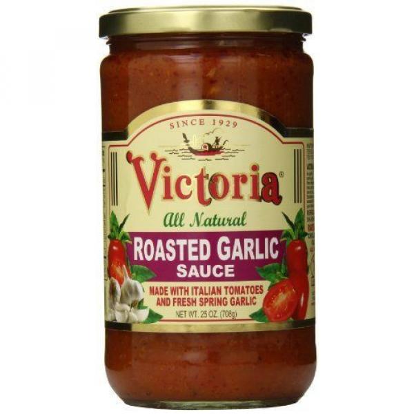 NEW Victoria 25 oz. All Natural Roasted Garlic Sauce #1 image