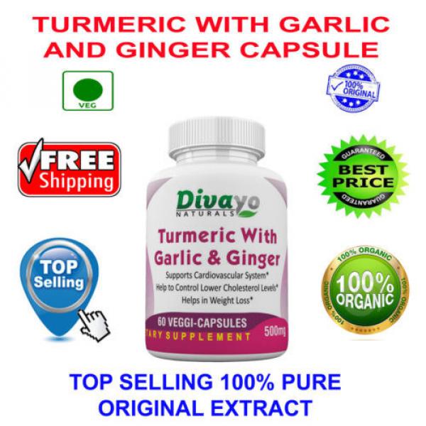 High Quality Turmeric with Garlic &amp; Ginger Best Offer 500 mg Capsules #1 image