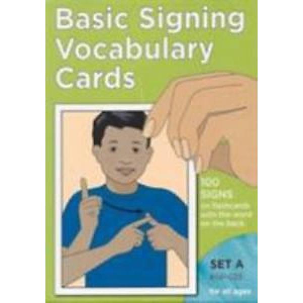 Basic Signing Vocabulary Flash Cards Set A (Sign Language Hearing Garlic Press #1 image