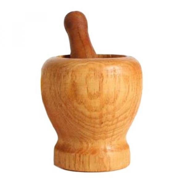 Wooden Garlic Pounder Press small size #1 image