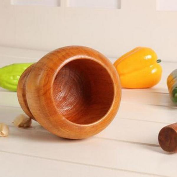 Wooden Garlic Pounder Press small size #2 image
