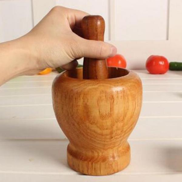 Wooden Garlic Pounder Press small size #3 image