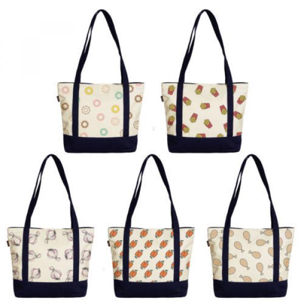 Women&#039;s Food Abstracts Printed Canvas Tote Bag Shoulder Bag WAS_09 #1 image