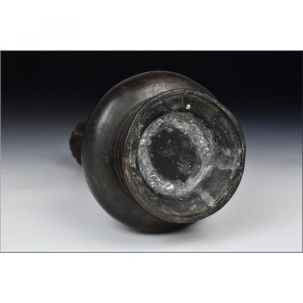 Chinese Ming Dynasty 15th  / 16th Century Bronze Garlic Top Vase #4 image