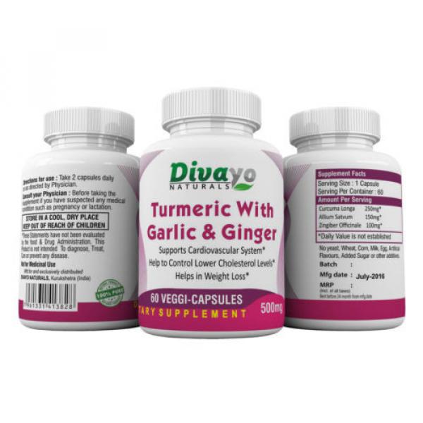 Best Quality Turmeric with Garlic &amp; Ginger 500 mg Capsule Free Shipping #3 image