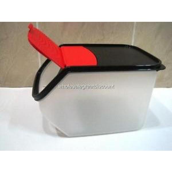 NEW TUPPERWARE LARGE GARLIC N ALL KEEPER VEG OUT 3.0L WITH BLACK/RED LID #1 image