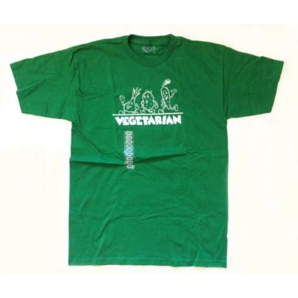NEW Retro VEGETARIAN Green Large T-shirt | Cute Vegetables Garlic Potato Carrot #1 image