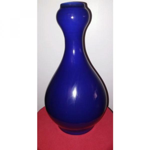 Big Vintage Chinese Monochrome Purple  Glaze  Porcelain Garlic Shap Vase #1 image