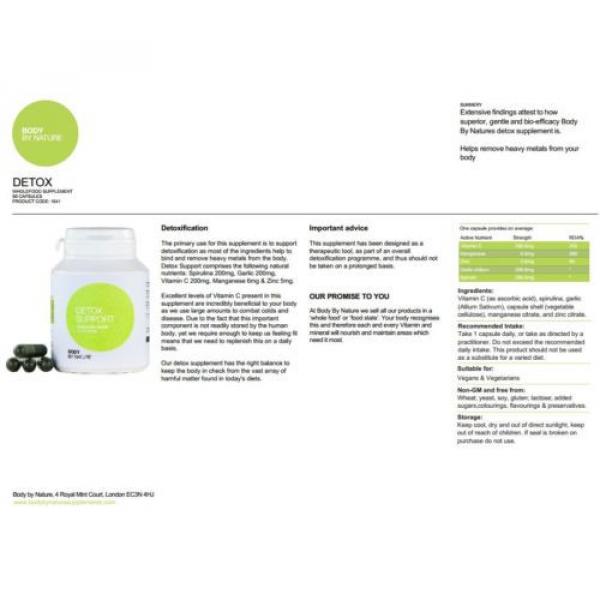 Detox supplements,Spirulina 200mg,Garlic 200mg,Vitamin C 200mg,Manganese &amp; Zinc #2 image
