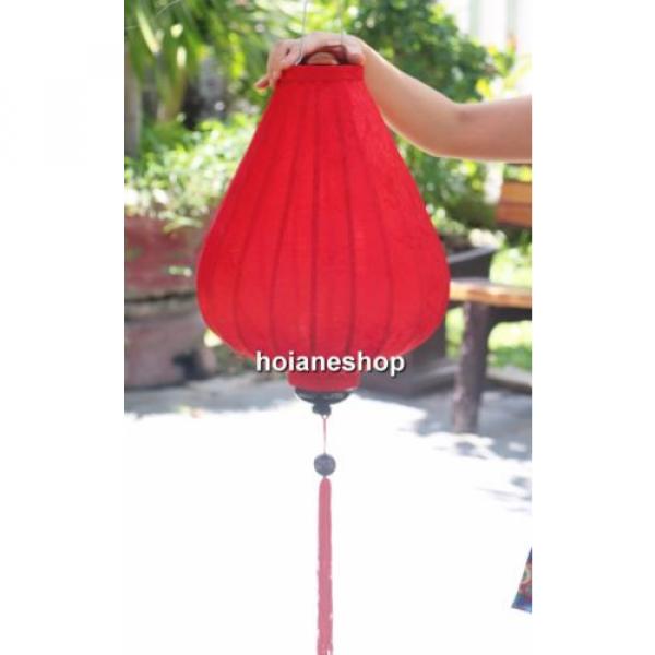 2 x HOI AN silk lanterns 20&#039;&#039; (52 cm) - Lanterns for wedding decor -Red garlic #2 image