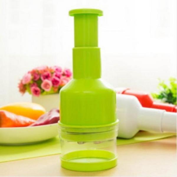 New Practical Garlic Onion Pressing Gadget Slicer Peeler Green Kitchen Tool #2 image