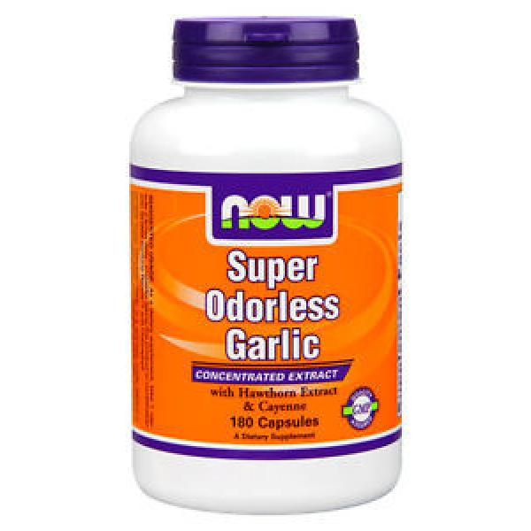 New - NOW Foods Super Odorless GarliC-5000 mg 180 Caps #1 image