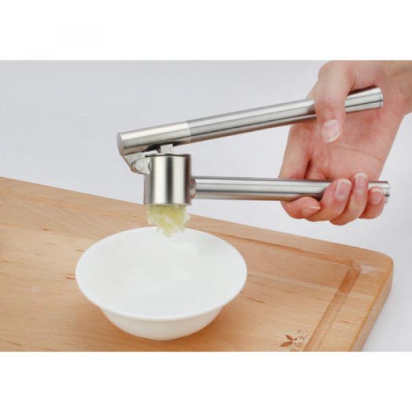 Stainless Steel Garlic Press Crusher Squeezer Masher Home Kitchen Mincer Tools #4 image