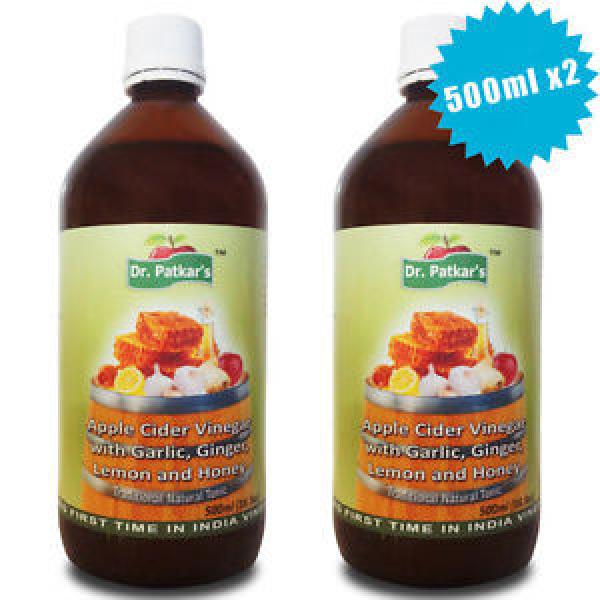 Dr Patkars Apple Cider Vinegar with Garlic Ginger Lemon and Honey 500ml X2 #1 image