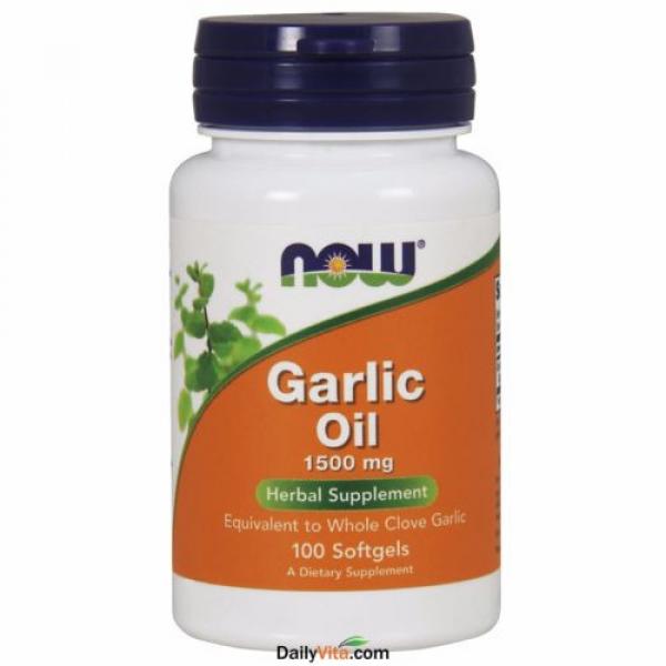 NOW FOODS Garlic Oil Triple 3 x Strength 1500 mg 100 Softgels FRESH Made In USA #1 image