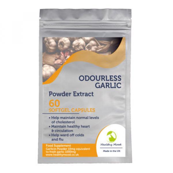 Odourless Garlic 1000mg Powder Extract 30/60/90/120/180 Softgel Capsules #1 image