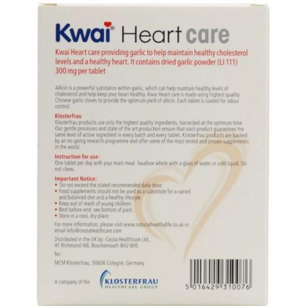 Kwai Heart Care Garlic Tablets (100) NEW IN BOX Exp 08 / 2018 #2 image