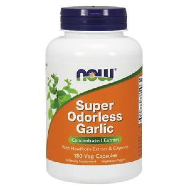 NOW Super Odorless Garlic Vcaps 180 Ct #1 image