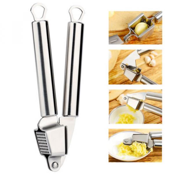Stainless Steel Garlic Ginger Press Peeler Squeezer Mincer Crusher Kitchen Tool #2 image