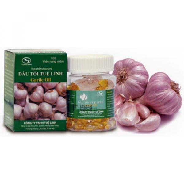 100 Capsules Pure Garlic Oil 5000mg - Cholesterol Cardio Health Fresh Softgels #2 image