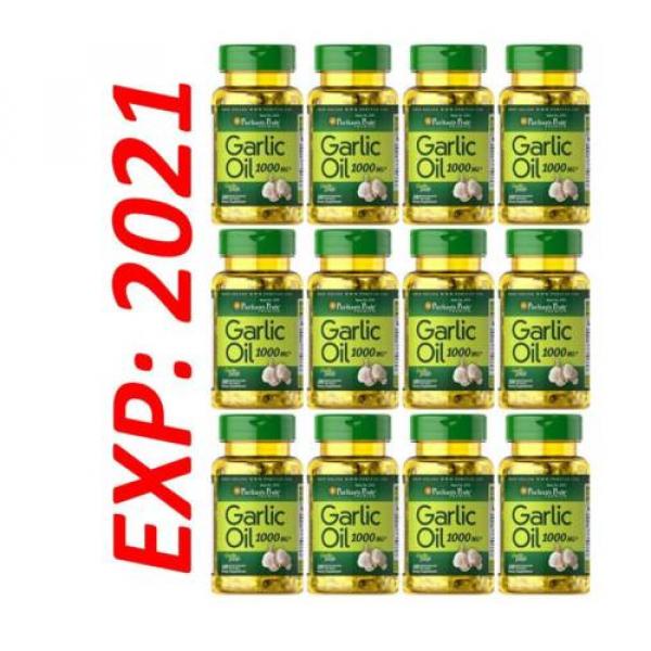 Garlic Oil 1000 mg Cholesterol Health 100 X 2=200 Softgels Pills Very Fresh 2021 #4 image