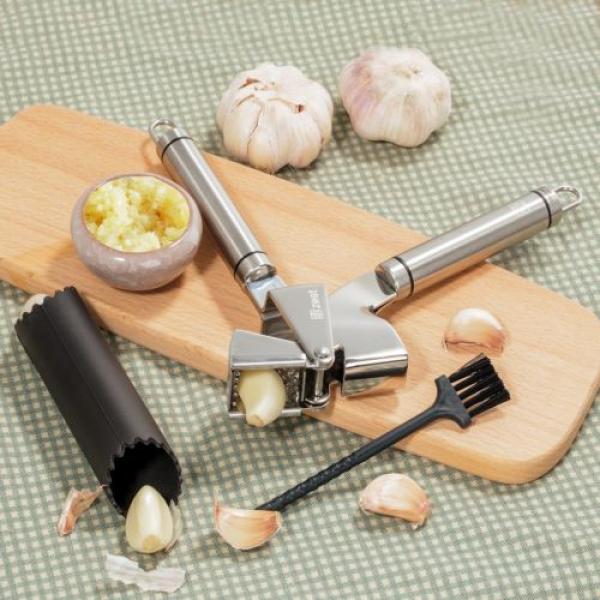 Zestkit Garlic Press and Peeler, Stainless Steel Mincer and Silicone Tube #5 image