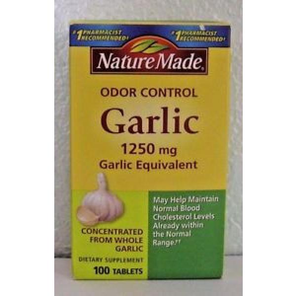 Nature Made Odor Control Garlic 1250 mg Tablets 100 Count Sealed Box exp 1/18 #1 image