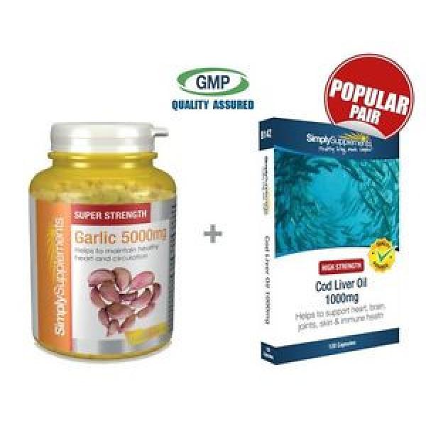 Garlic 5000mg 120 Capsules and Cod Liver Oil 1000mg 120 Capsules (E534142) #1 image
