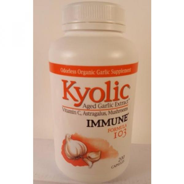 Kyolic Aged Garlic Extract Vit C Immune Formula 103 200 Capsules Exp 06/19 #1 image