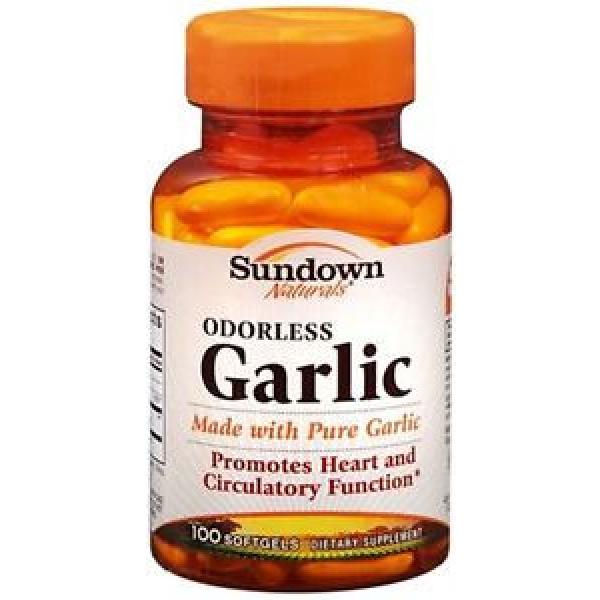 Sundown Naturals Odorless Garlic Softgels 100 Soft Gels (Pack of 5) #1 image