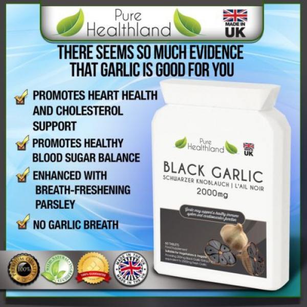 High Potency Odourless Black Garlic Supplement Tablets Equivalent To 2000 mg ... #5 image