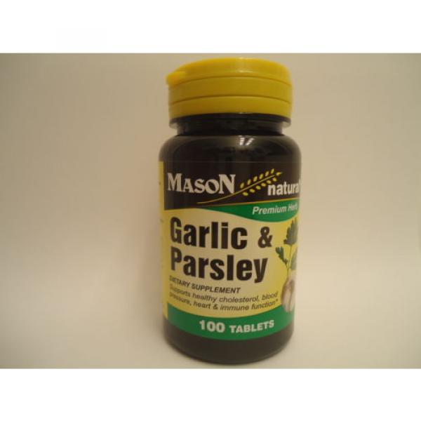 100 TABLETS GARLIC and PARSLEY lower cholesterol BEST DEAL Dietary Supplement #1 image