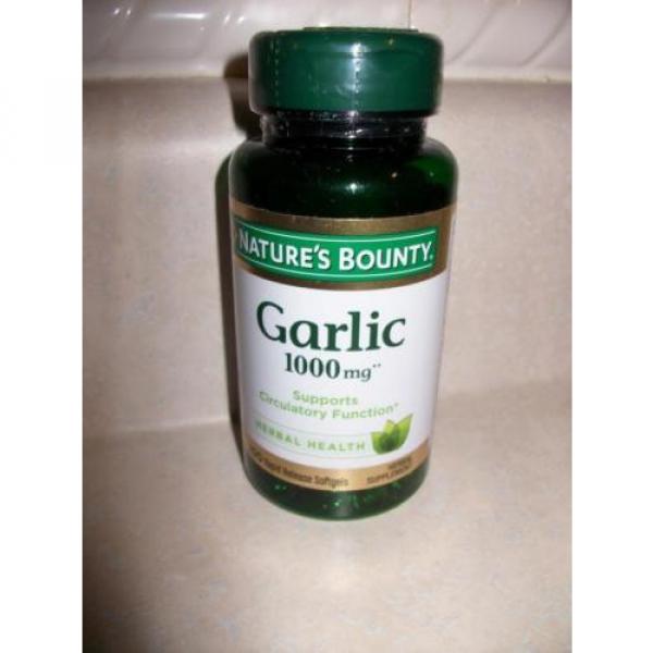 Natures Bounty Garlic 1000 mg Herbal Health 200 Total Softgels expires 3/19 #1 image