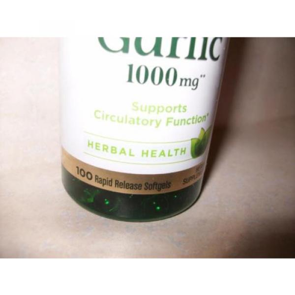 Natures Bounty Garlic 1000 mg Herbal Health 200 Total Softgels expires 3/19 #2 image