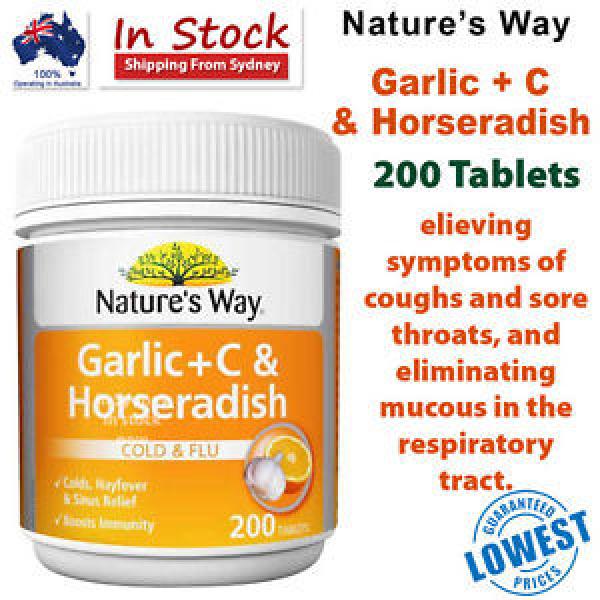 Nature&#039;s Way Garlic + C &amp; Horseradish 200 Tablets #1 image
