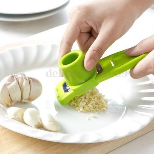 Garlic Ginger Grinding Grater Crusher Peeler Slicer Cutter Squeezer Kitchen Tool #4 image