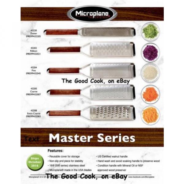 New Microplane Master Series Zester Grater Citrus Cheese Ginger Garlic Fine Rasp #3 image